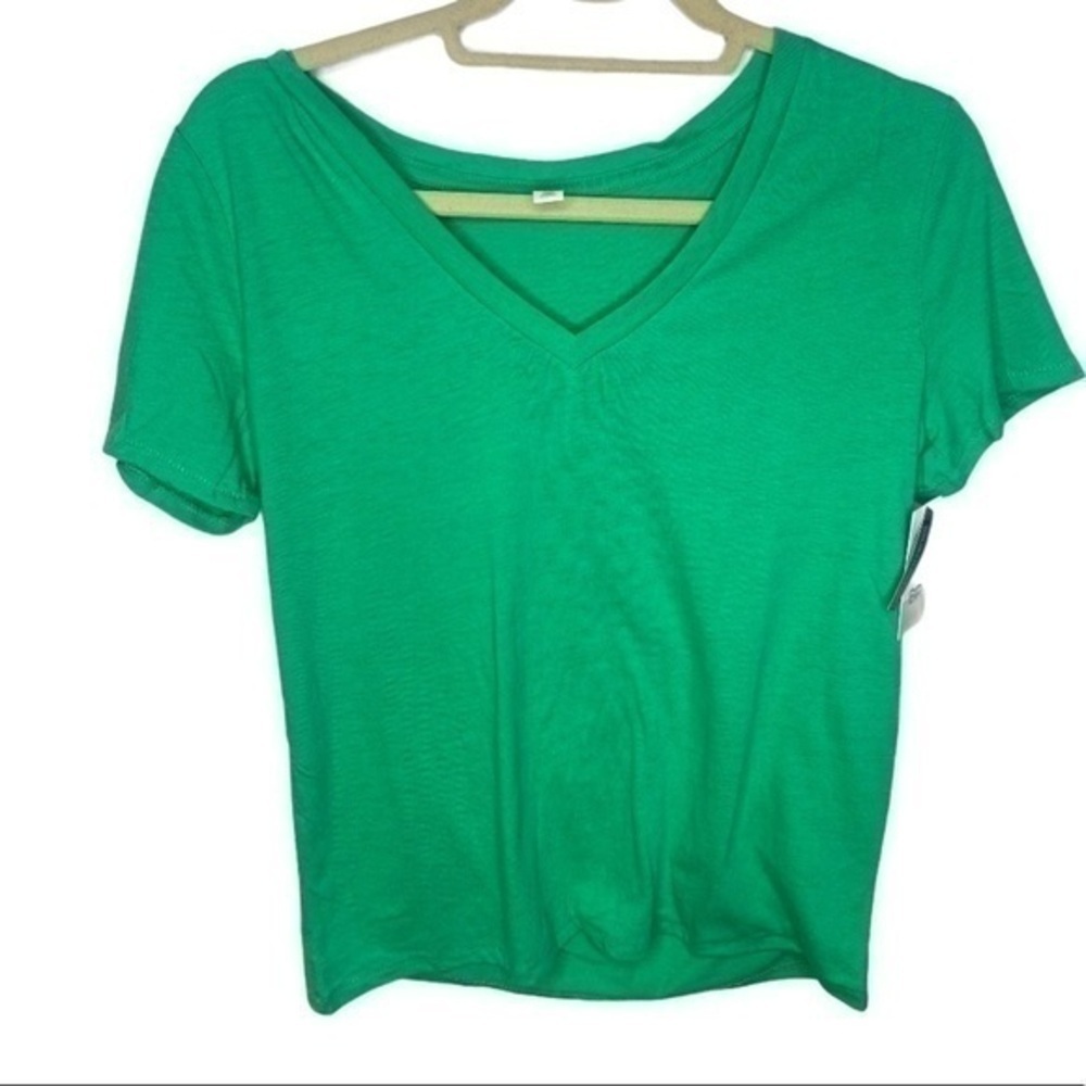 BP Nordstrom Green V Neck Tee Size Small
